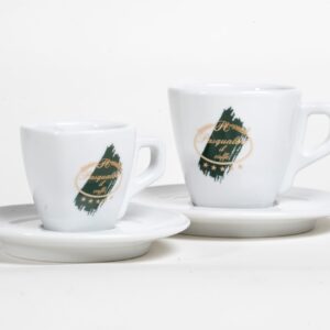 Pasqualini servies kop en schotel Pennellata Verde